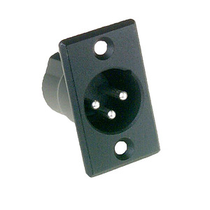 3 Pin Male XLR Panel Mount