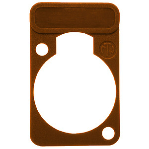 Brown lettering plate for D-shape-connectors