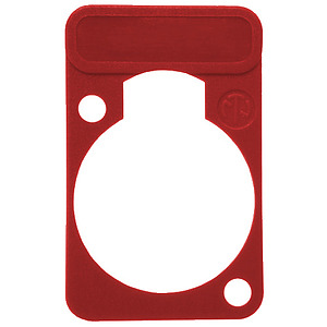 Red lettering plate for D-shape-connectors
