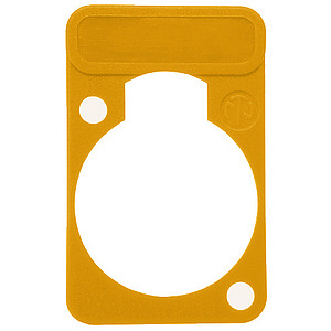 Orange lettering plate for D-shape-connectors