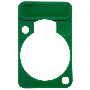 Green lettering plate for D-shape-connectors