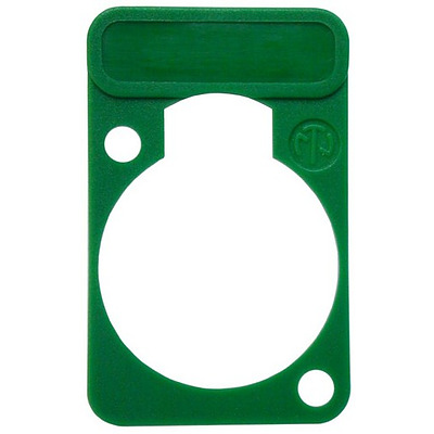 Green lettering plate for D-shape-connectors