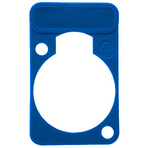 Blue lettering plate for D-shape-connectors