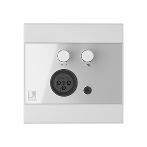 AUDAC REMOTE WALL PANEL FOR ARES5A MIC & LINE INPUTS - WHITE