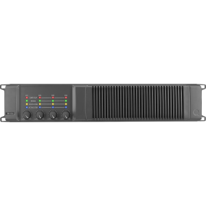 4 X CHANNEL POWER AMPLIFIER, 750W PER CH, 2 CH 1500W 70V-100V, ANALOGUE INPUT, DANTE, AES67