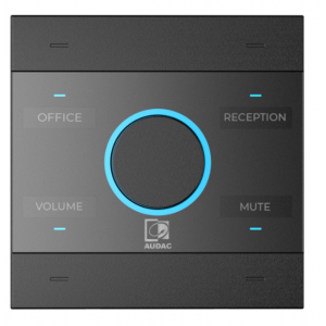 AUDAC UNIVERSAL NETWORK / POE WALL PANEL CONTROLLER (INCLUDES WB45S/FG FLUSH-MOUNT WALLBOX) BLACK
