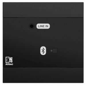 AUDAC IP AUDIO INPUT PANEL WITH 3.5mm STEREO MINIJACK INPUT & BLUETOOTH RECEIVER 4 CHANNEL DANTE/ AES67 BLACK