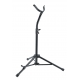 K&M 144/1 BARITONE SAXOPHONE STAND 790-915MM HEIGHT STEEL TRIPOD NON-MARRING SUPPORT BLACK