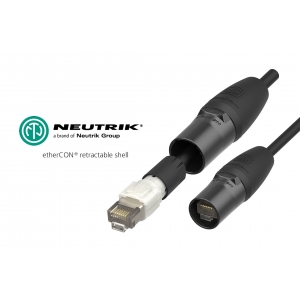 NEUTRIK NE8MXR-B-TOP ETHERCON TOP RJ45 CARRIER CABLE CONNECTOR RETRACTABLE SHELL IP65