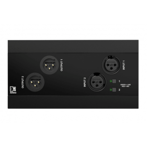 AUDAC NWP222PLUS/B NETWORKED AUDIO I/O PANEL 2X XLR IN/OUT BLUETOOTH DANTE/AES67 BLACK