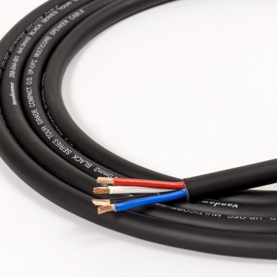 INSTALLFLEX Q440/100 QUADRA 4X 4MM OFC LOUDSPEAKER CABLE 11AWG PVC JACKET 100M REEL BLACK