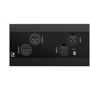 AUDAC NWP222PLUS/B NETWORKED AUDIO I/O PANEL 2X XLR IN/OUT BLUETOOTH DANTE/AES67 BLACK