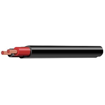 INSTALLFLEX INSSP215/200 CONTRACTOR SPEAKER CABLE 2X 1.5MM OFC DOUBLE INSULATED 200M ROLL BLACK