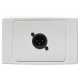 INSTALLFLEX INSWP1XM/W AUDIO WALLPLATE 1X XLR MALE NEUTRIK 3 PIN SOLDERLESS ON CLIPSAL WALLPLATE WHITE