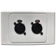 INSTALLFLEX INSWP2XF/W AUDIO WALLPLATE 2X XLR FEMALE NEUTRIK 3 PIN SOLDERLESS ON CLIPSAL WALLPLATE WHITE