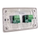 INSTALLFLEX INSWP2XF/W AUDIO WALLPLATE 2X XLR FEMALE NEUTRIK 3 PIN SOLDERLESS ON CLIPSAL WALLPLATE WHITE