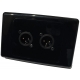 INSTALLFLEX INSWP2XM/B AUDIO WALLPLATE 2X XLR MALE NEUTRIK 3 PIN SOLDERLESS ON CLIPSAL WALLPLATE BLACK