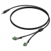 PROCAB CLA833 1.5M 3.5MM STEREO JACK MALE TO 2X 3P TERMINAL BLOCK INSTALL CABLE BLACK