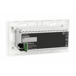 AUDAC NWP222-PLUS-W NETWORKED AUDIO I/O PANEL 2X XLR IN/OUT BLUETOOTH DANTE/AES67 WHITE