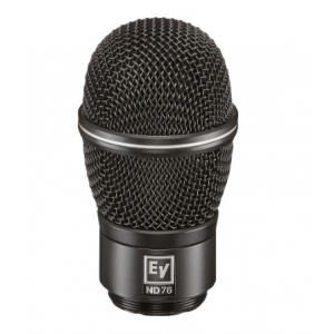 ELECTRO-VOICE ND76-RC3 WIRELESS THREAD-ON MICROPHONE HEAD WITH ND76 DYNAMIC CARDIOID CAPSULE BLACK