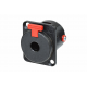 NEUTRIK NU-NJ3FP6C-BAG PANEL-MOUNT JACK RECEPTACLE BLACK SHELL WITH LATCH