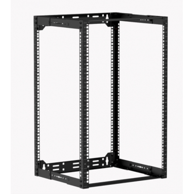 CAYMON OPR318A 18RU 19 INCH OPEN FRAME RACK ADJUSTABLE DEPTH 300–450MM BLACK
