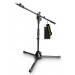GRAVITY GMS4222B SHORT MIC STAND W/ FOLDING TRIPOD BASE & 2 POINT ADJ TELE BOOM