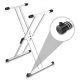 GRAVITY GKSX2W DOUBLE BRACED KEYBOARD STAND X-FRAME WHITE