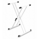 GRAVITY GKSX2W DOUBLE BRACED KEYBOARD STAND X-FRAME WHITE