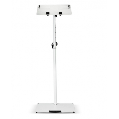 GRAVITY GLTST02W WHITE LAPTOP LECTURN STAND W/ STEEL BASE