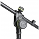 GRAVITY GMS2322B MICROPHONE STAND WITH ROUND BASE & 2 POINT ADJ TELESCOPING BOOM