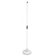 GRAVITY GMS23W STRAIGHT MICROPHONE STAND W/ ROUND BASE WHITE