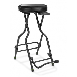 GRAVITY GFGSEAT1 ALL IN ONE MUSICIAN SEAT WITH BUILT IN GUITAR STAND
