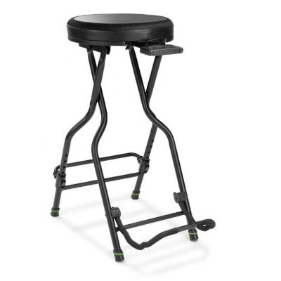 GRAVITY GFGSEAT1 ALL IN ONE MUSICIAN SEAT WITH BUILT IN GUITAR STAND