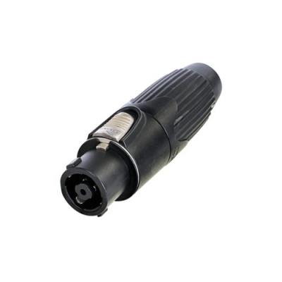 NEUTRIK NLT8FXX-BAG SPEAKON 8 POLE FEMALE CABLE CONNECTOR, BLACK WITH SILVER CONTACTS
