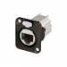 NEUTRIK NE8FDX-P6-B D-SIZE PANEL RECEPTACLE SHIELDED FEEDTHROUGH BLACK HOUSING
