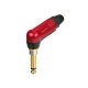 NEUTRIK NP2RX-AU-S 6.35MM 2POLE RIGHT ANGLE MONO JACK PLUG SILENT SWITCH RED/GOLD
