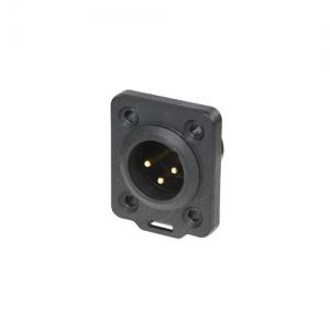 NEUTRIK NC3MDX-TOP XLR TOP MALE 3 POLE CHASSIS CONNECTOR IP65 AND UV RESISTANT