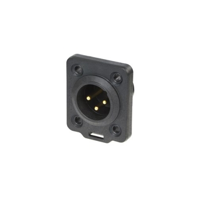 NEUTRIK NC3MDX-TOP XLR TOP MALE 3 POLE CHASSIS CONNECTOR IP65 AND UV RESISTANT