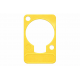 NEUTRIK DSS-4 YELLOW LETTERING PLATE FOR D-SHAPE-CONNECTORS