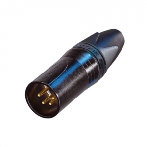 NEUTRIK NC4MXX-B MALE 4-PIN LINE CONNECTOR BLACK WITH GOLD PINS