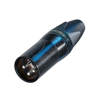NEUTRIK NC3MXX-BAG MALE 3-PIN LINE CONNECTOR BLACK/SILVER PINS