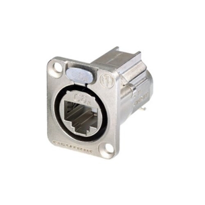 NEUTRIK NE8FDX-Y6 CAT6A D-SIZE PANEL RECEPTACLE SHIELDED IDC TERMINATION NICKEL HOUSING