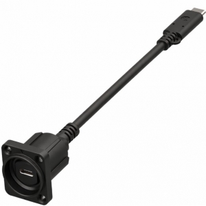 NEUTRIK NAUSBC-5G-FL25 USB C D SIZE CONNECTOR WITH INTEGRATED 25CM FLYLEAD