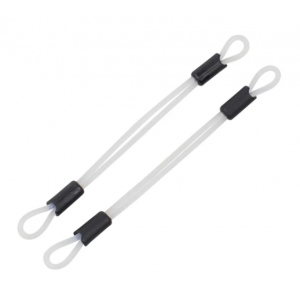 FITNESS AUDIO C-BAND 10 PACK RUBBER O-RING WITH SLIDERS FOR EMIC HEADSETS WHITE