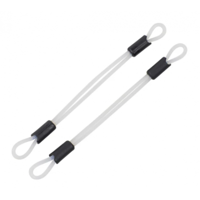 FITNESS AUDIO C-BAND 10 PACK RUBBER O-RING WITH SLIDERS FOR EMIC HEADSETS WHITE