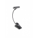 K&M 12247 T-MODEL LED FLEXLIGHT MUSIC STAND LIGHT 8X LED CLIP UPTO 25MM BLACK