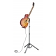 K&M 14760 GUITAR PERFORMER STAND HEIGHT 690–1550MM 3-PIECE FOLDING STEEL FELT-LINED SUPPORT BLACK