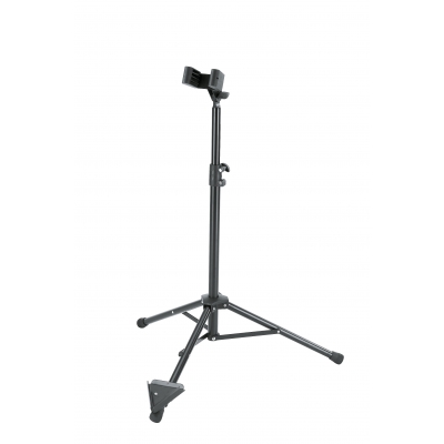 K&M 15060 BASS CLARINET STAND HEIGHT 700–1200MM STEEL FOLDING FELT-LINED BLACK