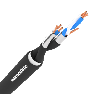 EUROCABLE LKMF02P 2-PAIR ANALOG/AES/DMX CABLE SHIELDED BLACK